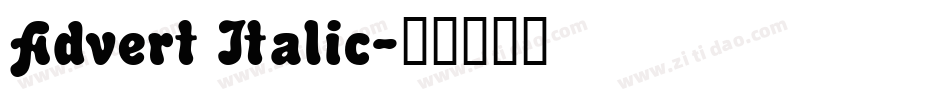 Advert Italic字体转换